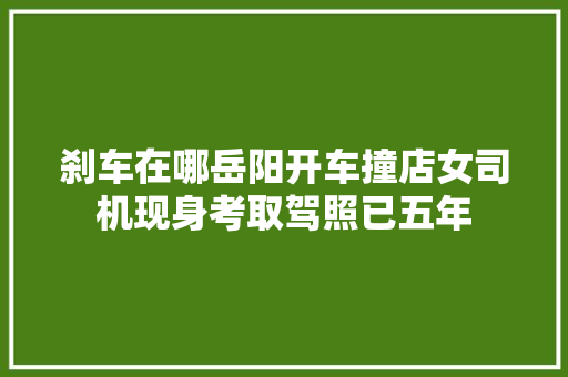 刹车在哪岳阳开车撞店女司机现身考取驾照已五年