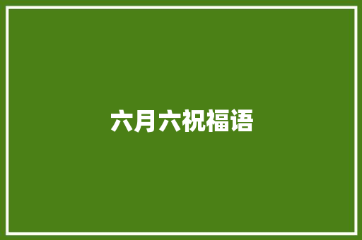 六月六祝福语