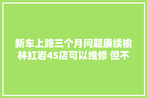 新车上路三个月问题赓续榆林红岩4S店可以维修 但不相符退换车前提