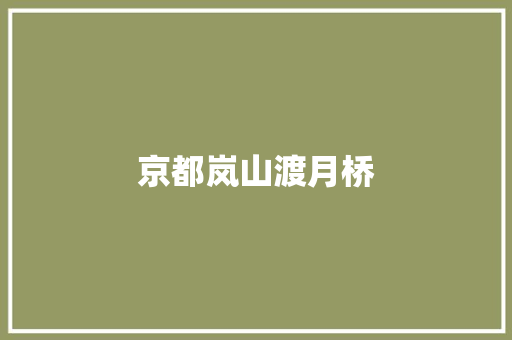 京都岚山渡月桥