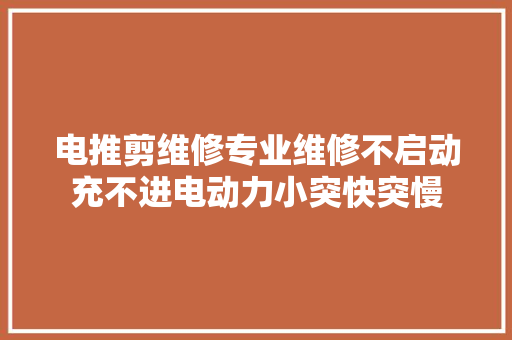 电推剪维修专业维修不启动充不进电动力小突快突慢