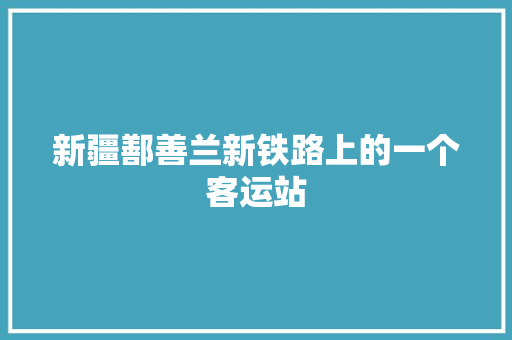 新疆鄯善兰新铁路上的一个客运站 汽车知识