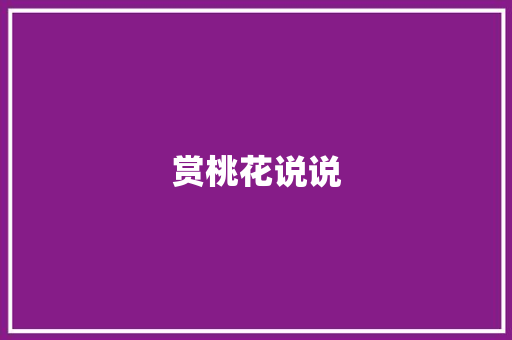 赏桃花说说