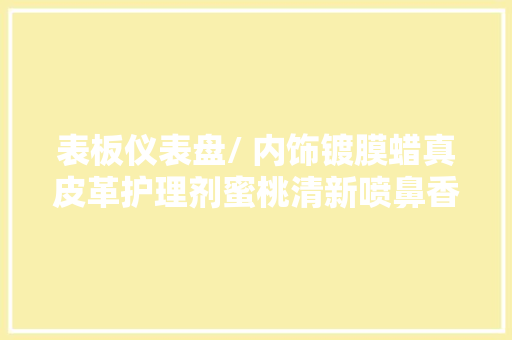 表板仪表盘/ 内饰镀膜蜡真皮革护理剂蜜桃清新喷鼻香味去污