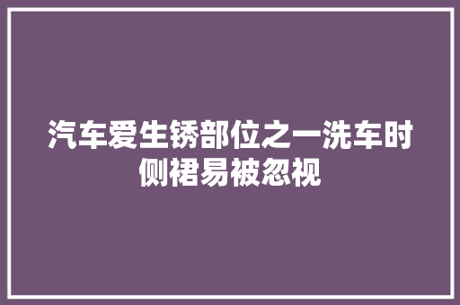 汽车爱生锈部位之一洗车时侧裙易被忽视