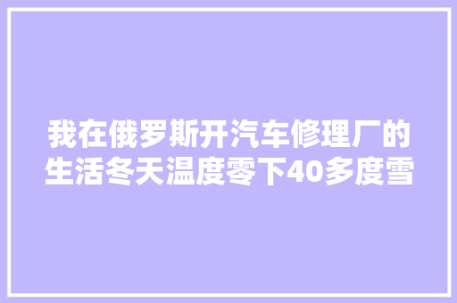 我在俄罗斯开汽车修理厂的生活冬天温度零下40多度雪比人都高