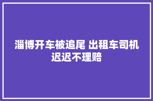淄博开车被追尾 出租车司机迟迟不理赔