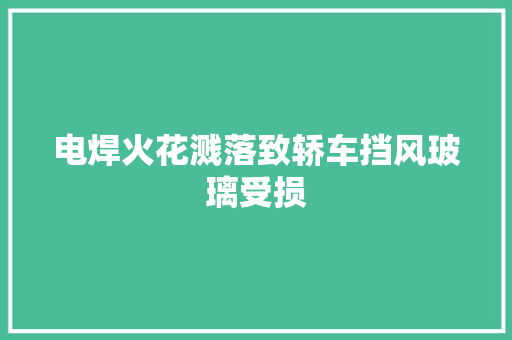 电焊火花溅落致轿车挡风玻璃受损