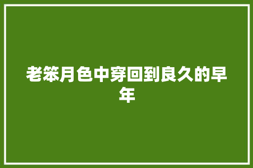 老笨月色中穿回到良久的早年