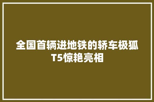 全国首辆进地铁的轿车极狐T5惊艳亮相