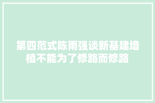 第四范式陈雨强谈新基建培植不能为了修路而修路