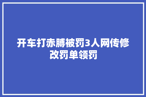 开车打赤膊被罚3人网传修改罚单领罚