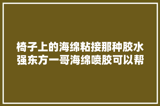 椅子上的海绵粘接那种胶水强东方一哥海绵喷胶可以帮到您