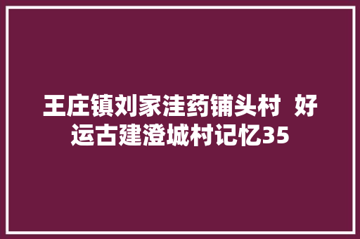 王庄镇刘家洼药铺头村  好运古建澄城村记忆35
