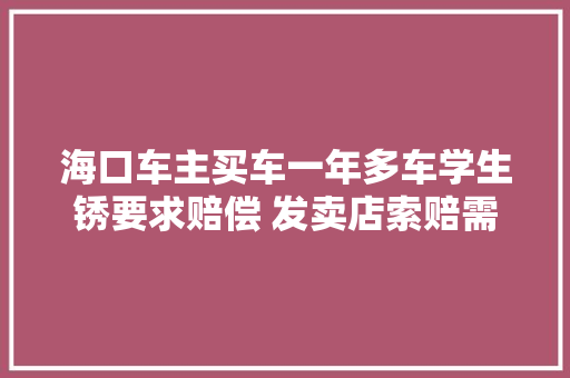 海口车主买车一年多车学生锈要求赔偿 发卖店索赔需上报