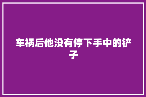 车祸后他没有停下手中的铲子