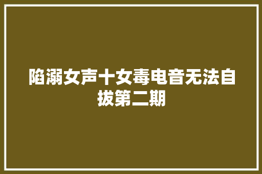 陷溺女声十女毒电音无法自拔第二期