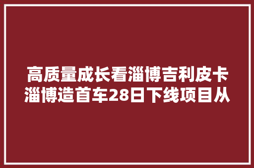 高质量成长看淄博吉利皮卡淄博造首车28日下线项目从签约到落地仅用时7个月