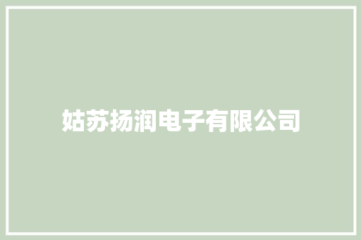 姑苏扬润电子有限公司