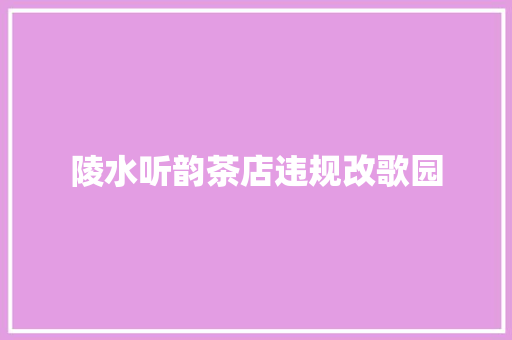 陵水听韵茶店违规改歌园