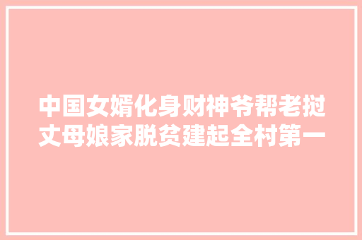 中国女婿化身财神爷帮老挝丈母娘家脱贫建起全村第一个厕所