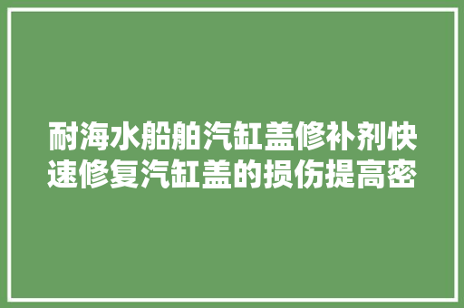耐海水船舶汽缸盖修补剂快速修复汽缸盖的损伤提高密封机能 汽车知识