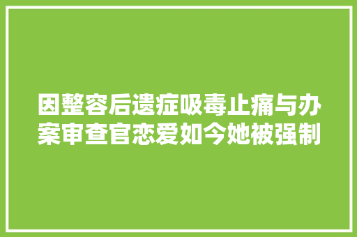 因整容后遗症吸毒止痛与办案审查官恋爱如今她被强制赶出韩国