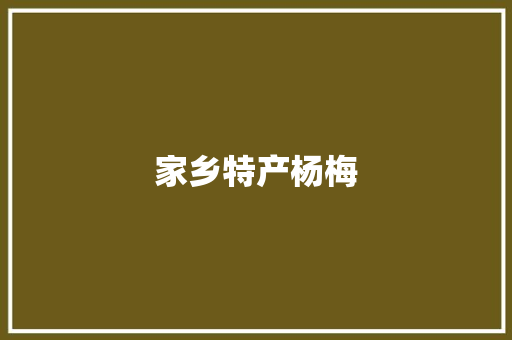 家乡特产杨梅