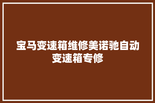宝马变速箱维修美诺驰自动变速箱专修
