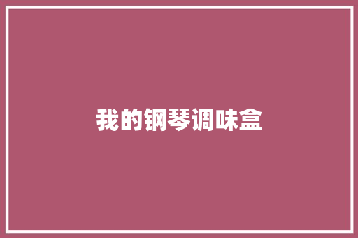我的钢琴调味盒
