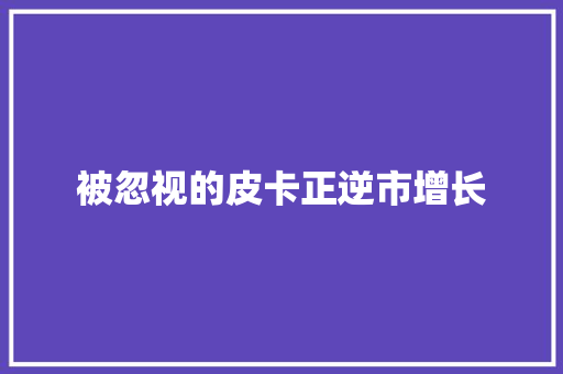 被忽视的皮卡正逆市增长
