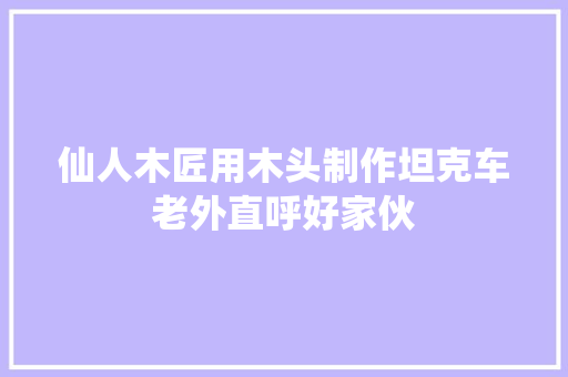 仙人木匠用木头制作坦克车老外直呼好家伙