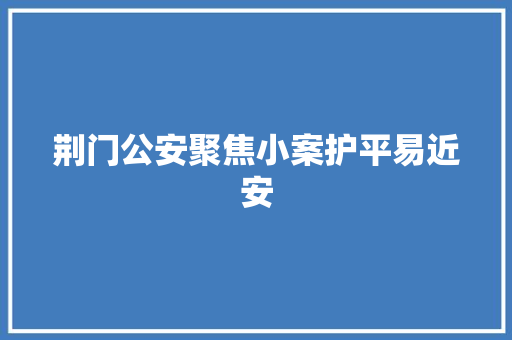 荆门公安聚焦小案护平易近安