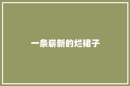 一条崭新的烂裙子 汽车知识