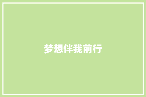 梦想伴我前行
