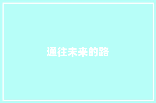 通往未来的路