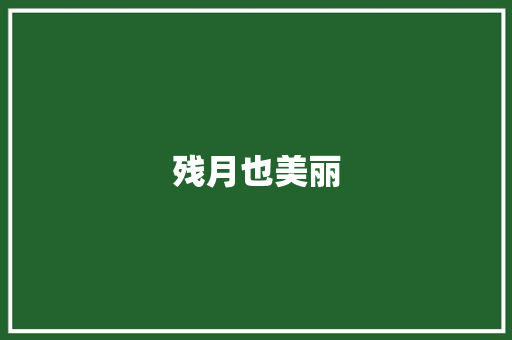 残月也美丽