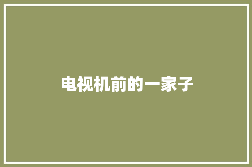 电视机前的一家子