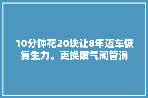 10分钟花20块让8年迈车恢复生力。更换废气阀管涡
