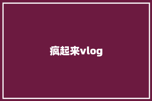 疯起来vlog