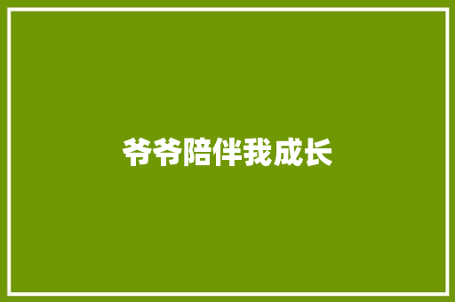 爷爷陪伴我成长