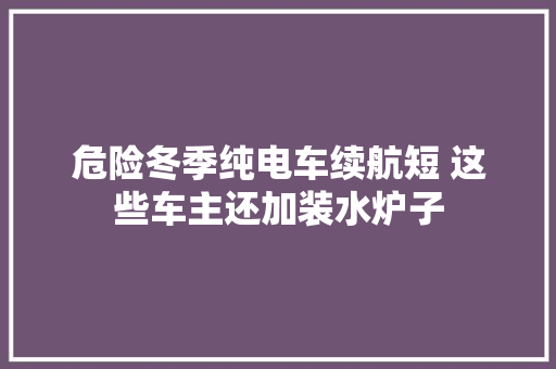 危险冬季纯电车续航短 这些车主还加装水炉子