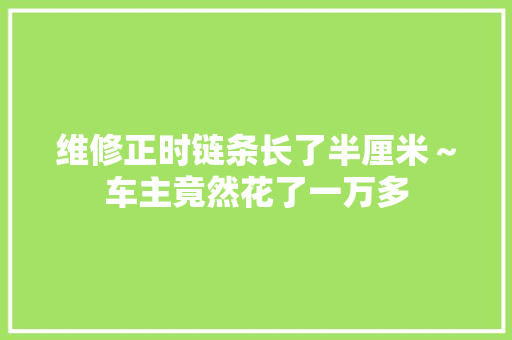 维修正时链条长了半厘米～车主竟然花了一万多