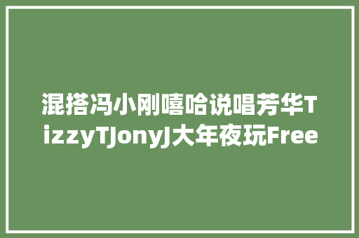 混搭冯小刚嘻哈说唱芳华TizzyTJonyJ大年夜玩Freestyle