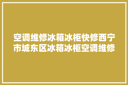空调维修冰箱冰柜快修西宁市城东区冰箱冰柜空调维修