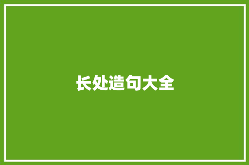 长处造句大全