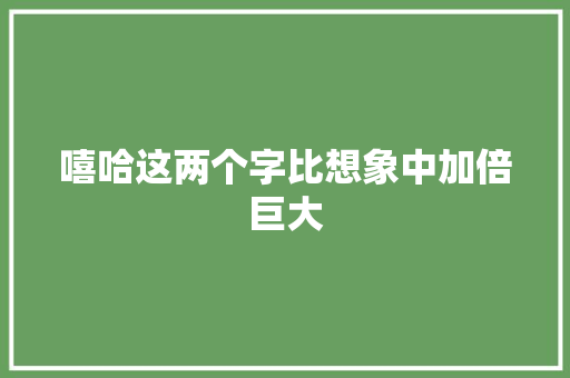 嘻哈这两个字比想象中加倍巨大