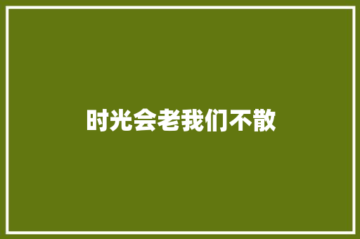 时光会老我们不散