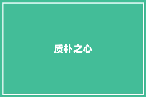 质朴之心