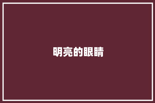 明亮的眼睛